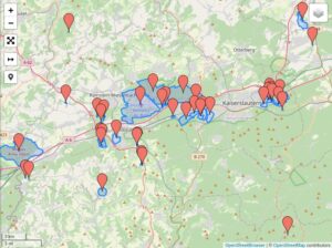 Die Militärregion in Satellitenbildern
